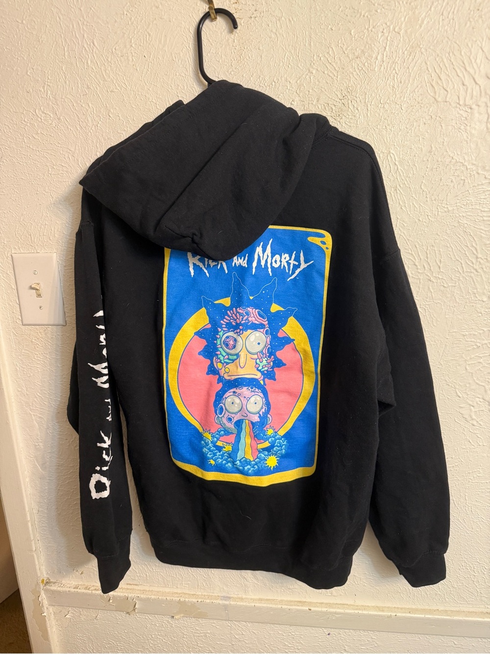 Rick and Morty Men’s Black Graphic Hooded Jacket